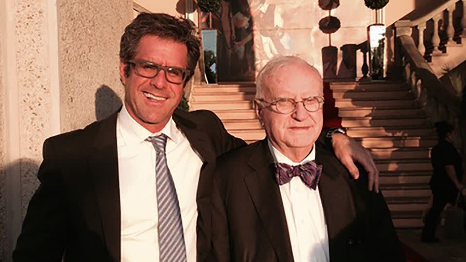 Stephen Grynberg is pictured with his late father, Jack. - Stephen Grynberg