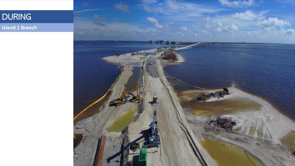 The causeway washed out by Hurricane Ian that links Sanibel Island to the Florida mainland reopened with temporary repairs on Wednesday, Gov. Ron DeSantis announced.