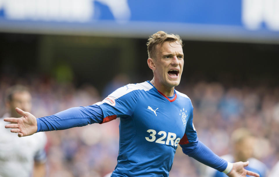 On the receiving end: Dean Shiels was mocked by Falkirk’s Kevin O’Hara – who has been dealt with by the SFA