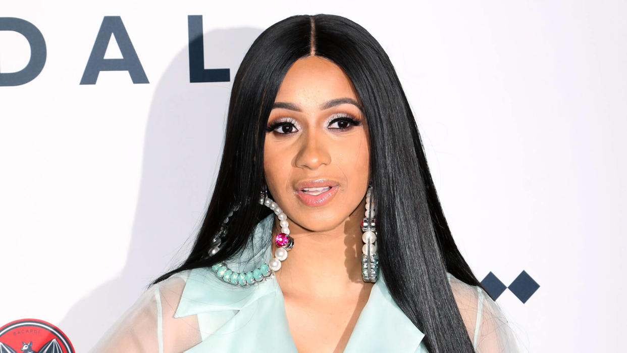 NEW YORK - OCT 17, 2017: Cardi B attends the TIDAL X: Brooklyn concert at the Barclays Center on October 17, 2017, in New York.