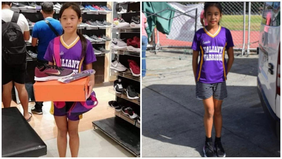 女童的故事被報導出來後就有當地運動廠商贊助球鞋等配備。（圖／翻攝自臉書Jersey Library和Rebecca Lynn Pope）