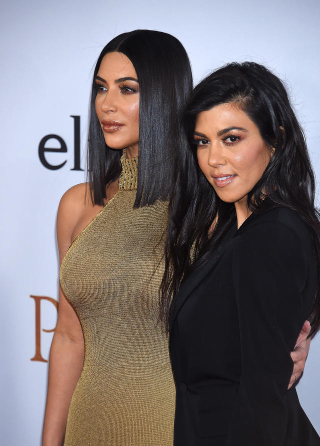 Kim and Kourtney Kardashian leave their new NY boutique DASH. The