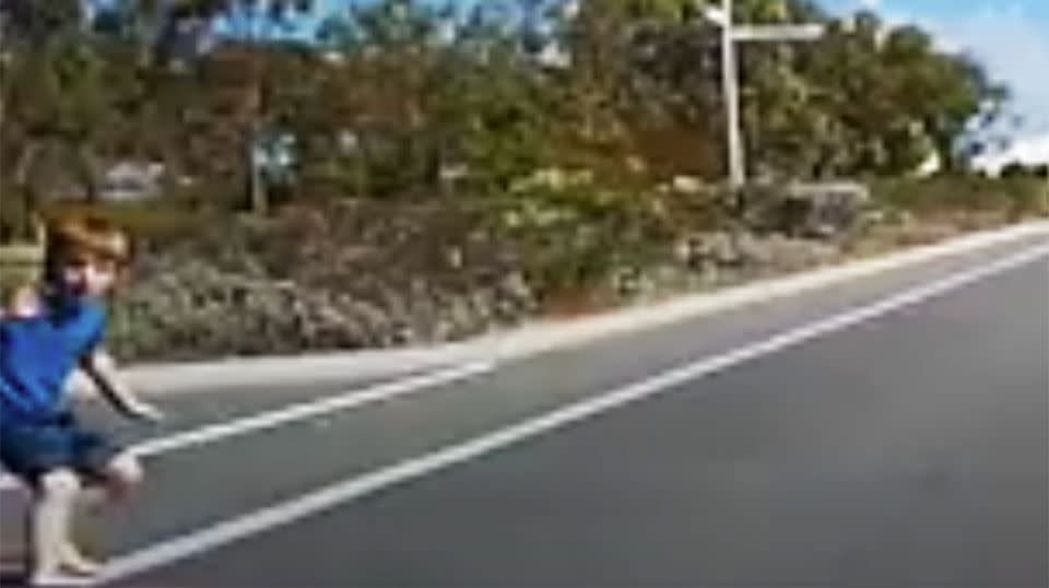 The child was in shock. Source: Dash Cam Owners Australia