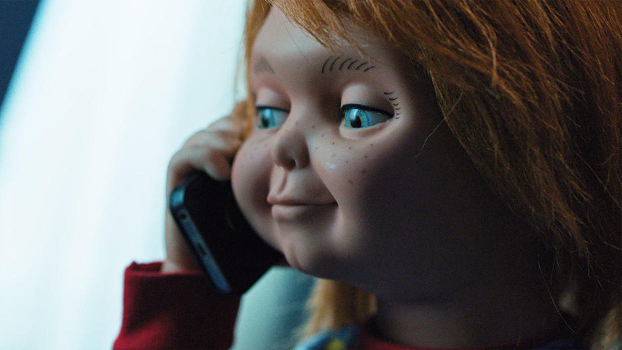  Chucky on the phone in Chucky Season 3. 