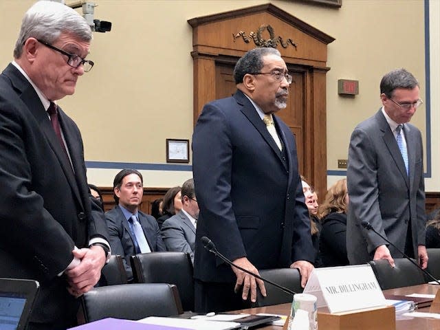 Officials from the Census Bureau and the Government Accountability Office prepare to testify Wednesday at a hearing of the House Oversight and Reform Committee.