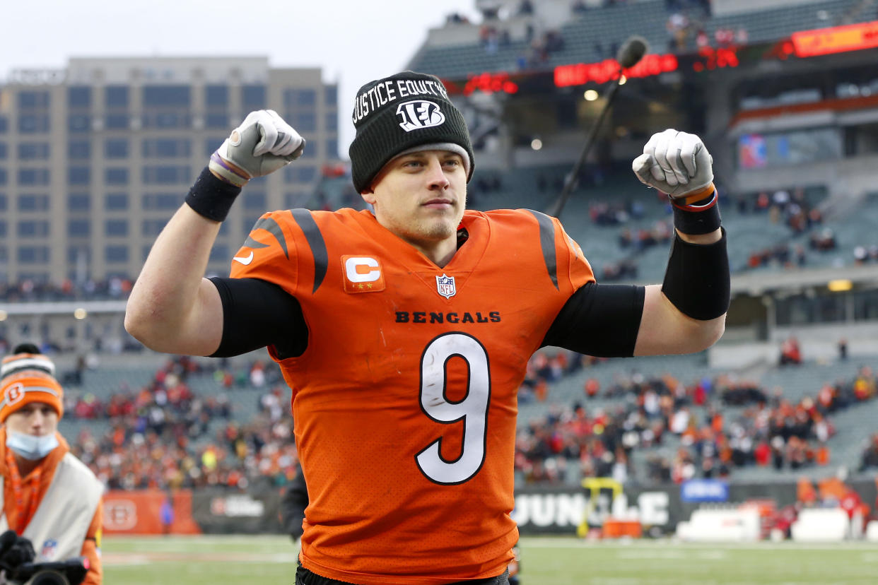 Joe Burrow and the Cincinnati Bengals are +2000 to win the Super Bowl. (Joseph Maiorana/USA TODAY Sports)