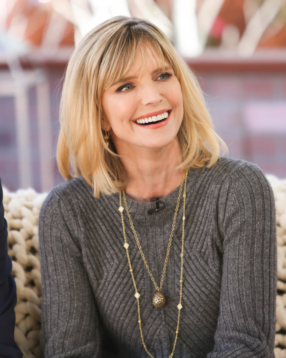 Bobs for thin hair: Banged bob on Courtney Thorne-Smith at Hallmark's 