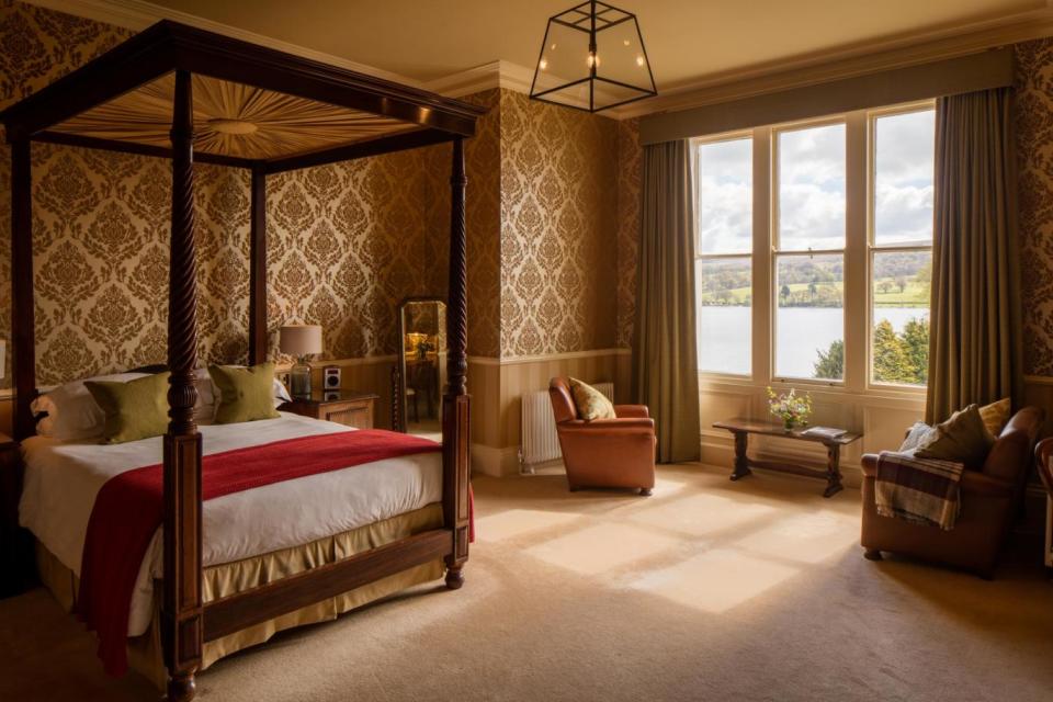 A grand bedroom in the original Georgian part of the hotel