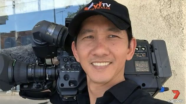 Quoc Huong Vu, 44, was filming Vietnam's version of The Amazing Race before the trike lost control and crashed into a nearby paddock. Photo: 7 News