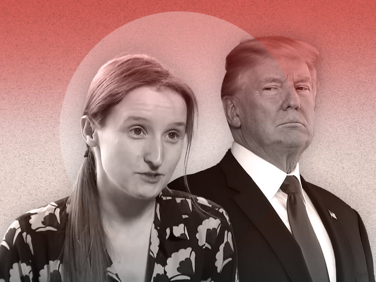 Emily Kohrs and Donald Trump (NBC/Getty)