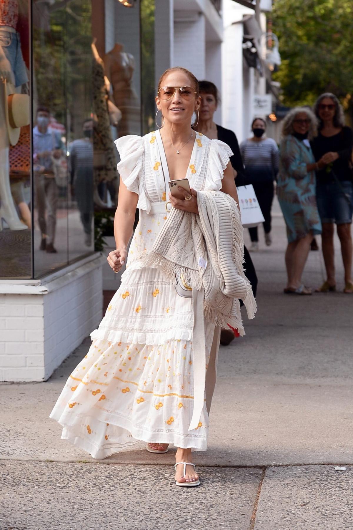 Jennifer Lopez Sold Out This Pair of White Flip-Flops