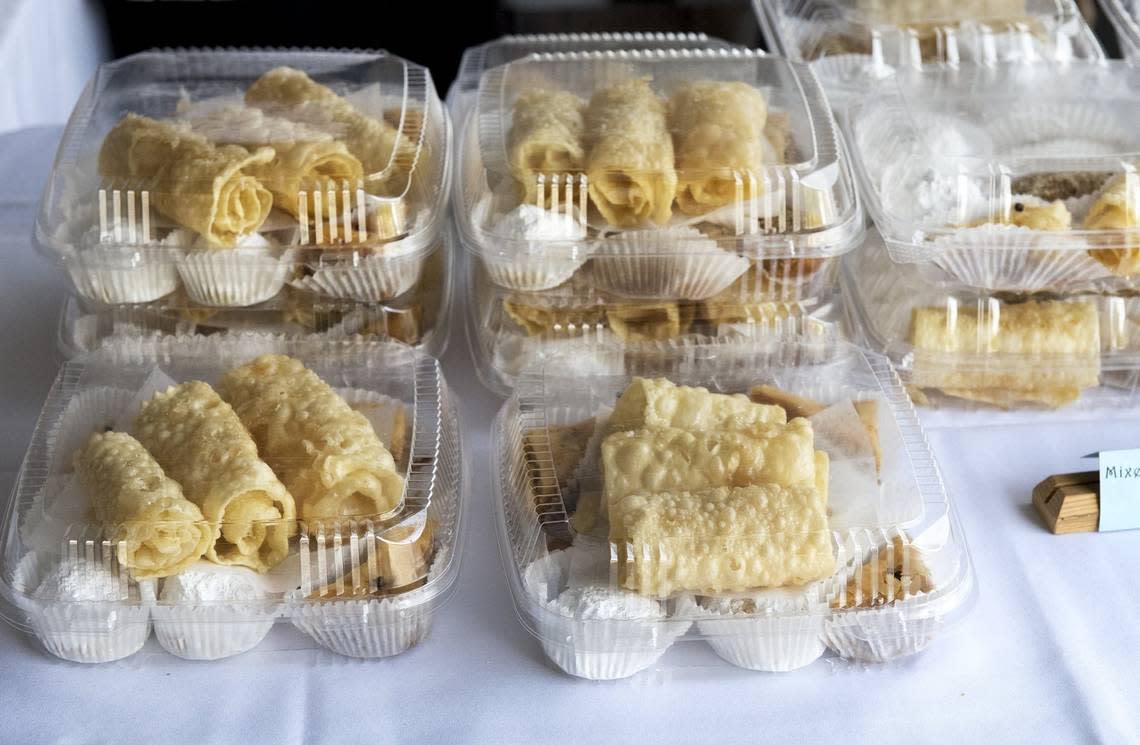 Traditional Greek pastries on sale during a past year’s Greek Food Festival at the Annunciation Greek Orthodox Church in Modesto.