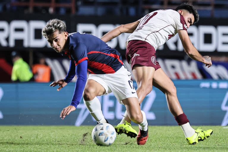 Elián Irala y Marcelino Moreno, protagonistas del empate 1 a 1 entre San Lorenzo y Lanús en el Nuevo Gasómetro