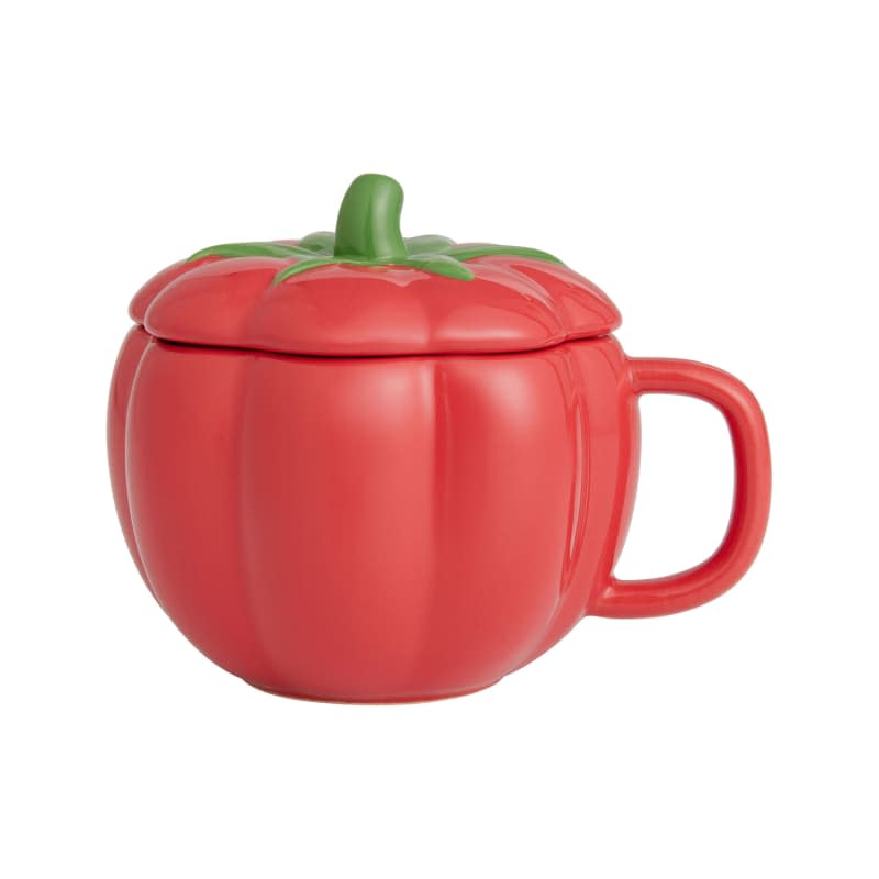 Red Tomato Figural Ceramic Mug