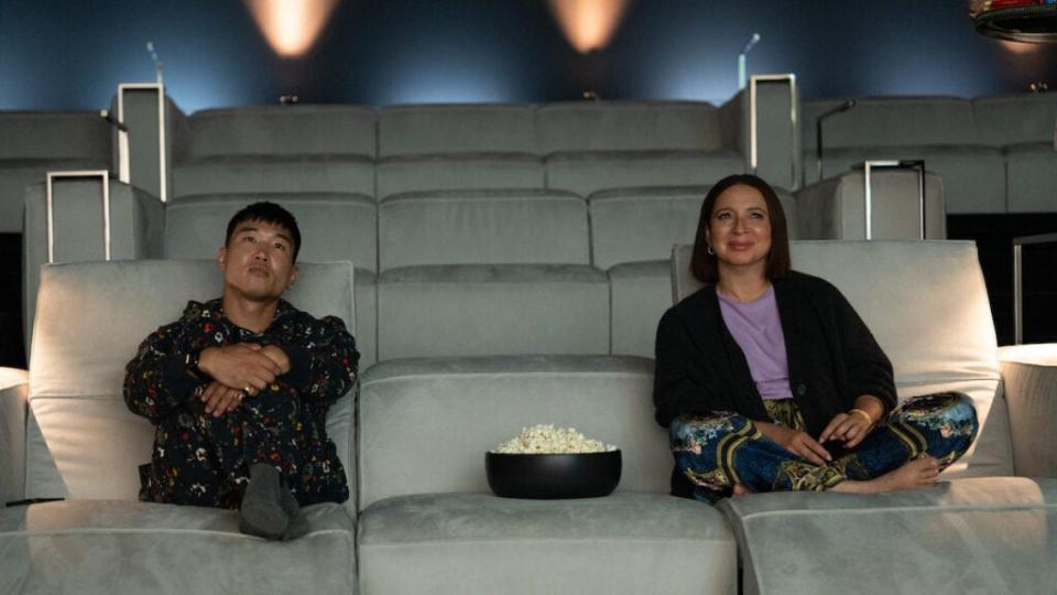 Joel Kim Booster and Maya Rudolph in “Loot” (Apple TV+)