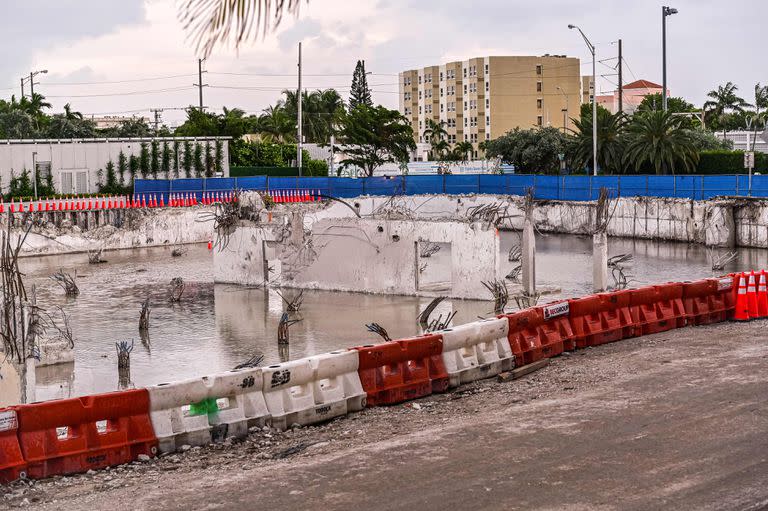 El área donde estaba la torre derrumbada