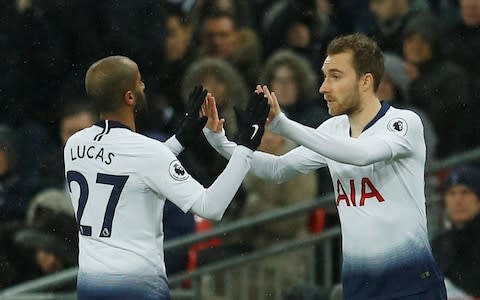 Eriksen was summoned from the bench as Pochettino's side ramped up the pressure - Credit: REUTERS