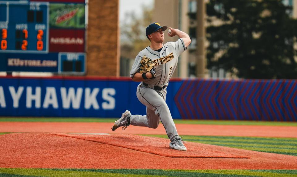 Summerfield graduate Derek Clark is pitching for West Virginia University this spring after three seasons at Northwood.