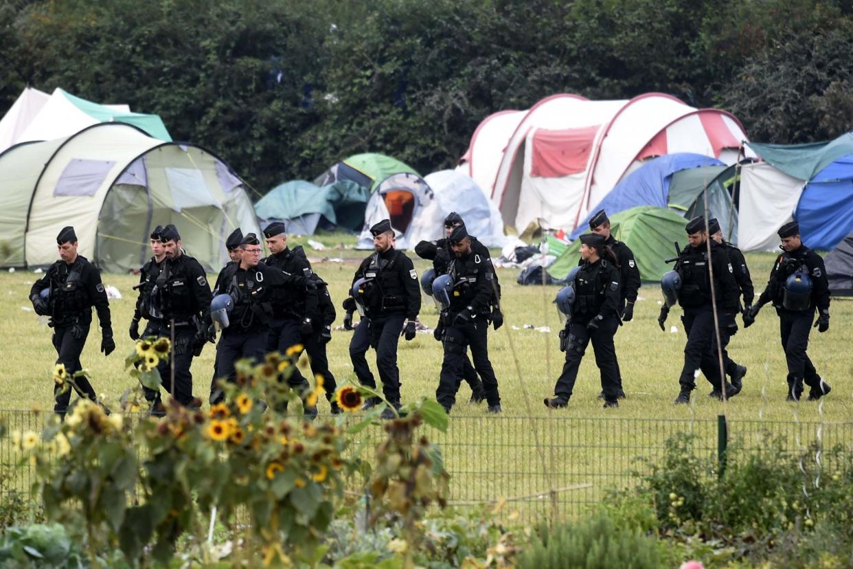 Police said they were removed from the camp for 'security reasons': AFP/Getty Images