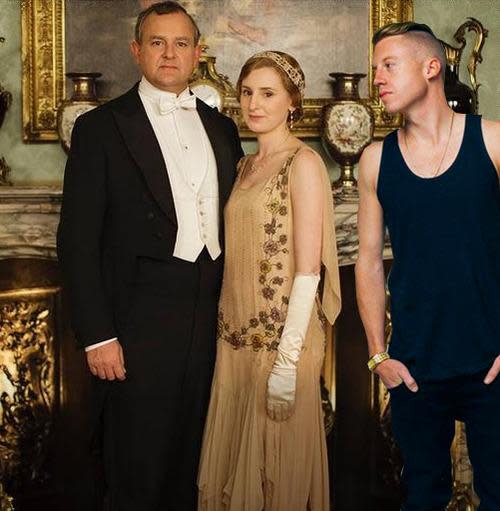 Downton Abbey promotional photo with Macklemore