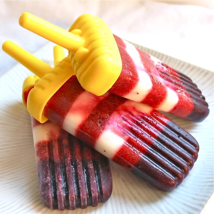 Red, White, and Blueberry Popsicles