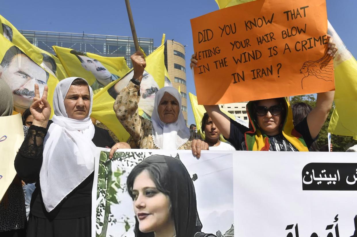 Protests following the death of Iranian woman Mahsa Amini have spread to other countries, including Lebanon. Wael Hamzeh/EPA/AAP