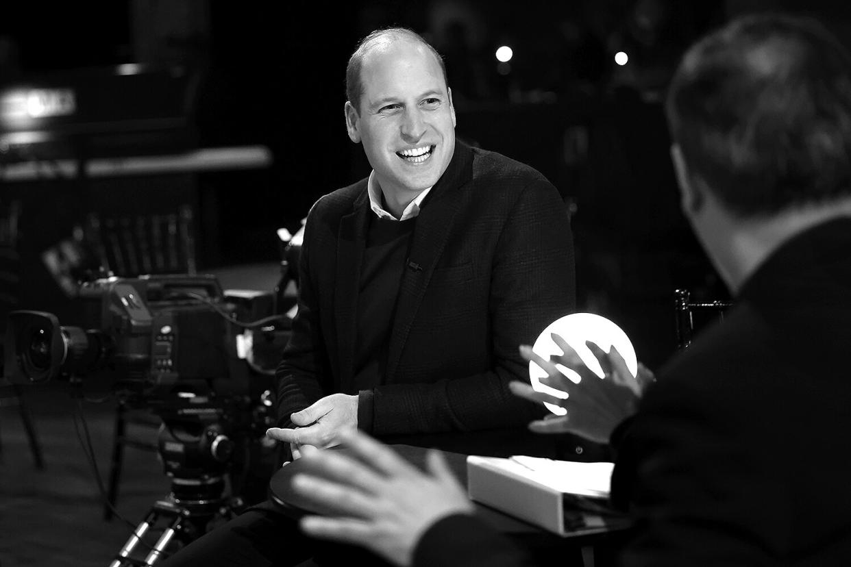 Prince William, Prince of Wales smiles at rehearsals for the Earthshot Awards at MGM Music Hall at Fenway on December 01, 2022 in Boston, Massachusetts.