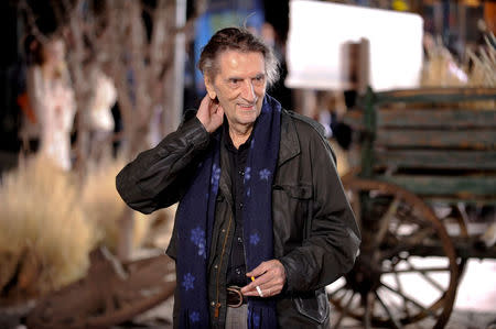 FILE PHOTO: Cast member Harry Dean Stanton arrives at the premiere of the animated film "Rango" in Los Angeles, California, U.S. on February 14, 2011. REUTERS/Gus Ruelas/File Photo