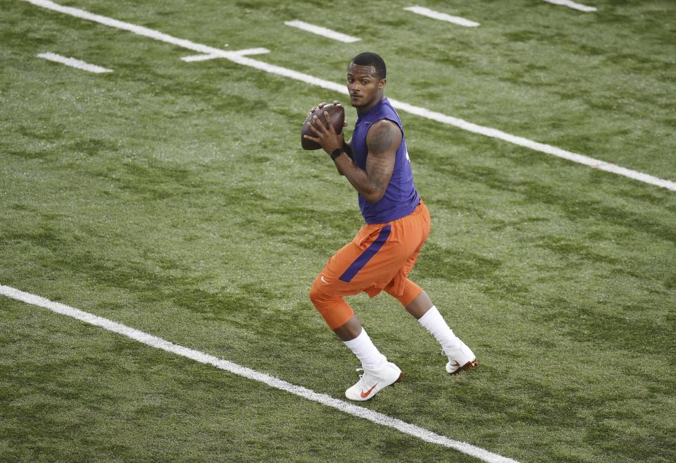 Clemson QB Deshaun Watson is one of the most decorated college quarterbacks in recent college history. (AP)