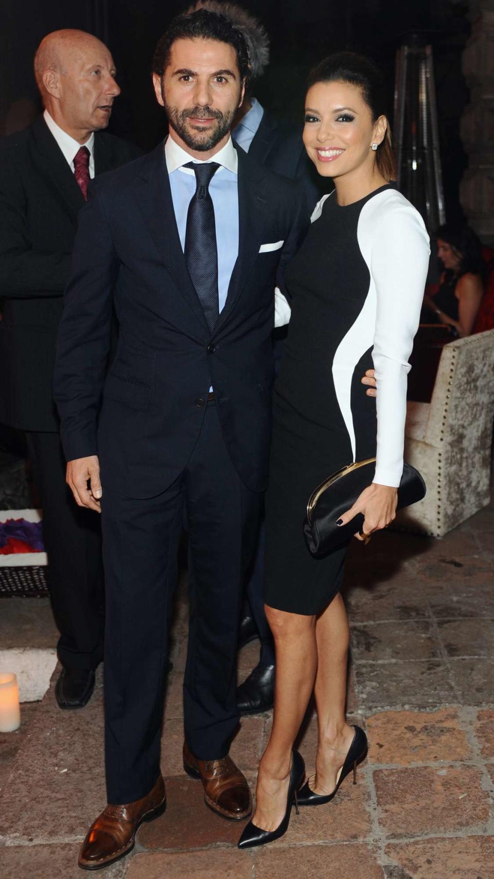 José Bastón and actress Eva Longoria attend Museo Jumex Opening welcome dinner at Casa De La Bola on November 15, 2013 in Mexico City, Mexico