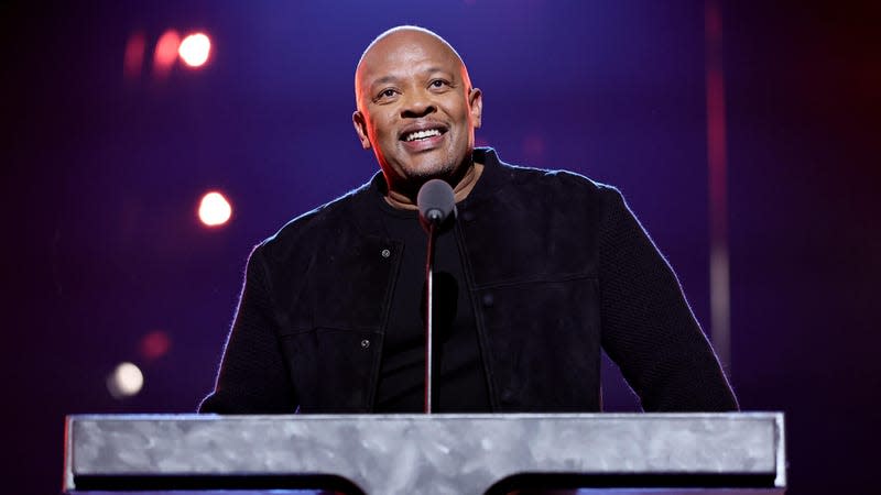 Dr. Dre onstage during the 37th Annual Rock & Roll Hall of Fame Induction Ceremony on November 05, 2022 in Los Angeles, California.