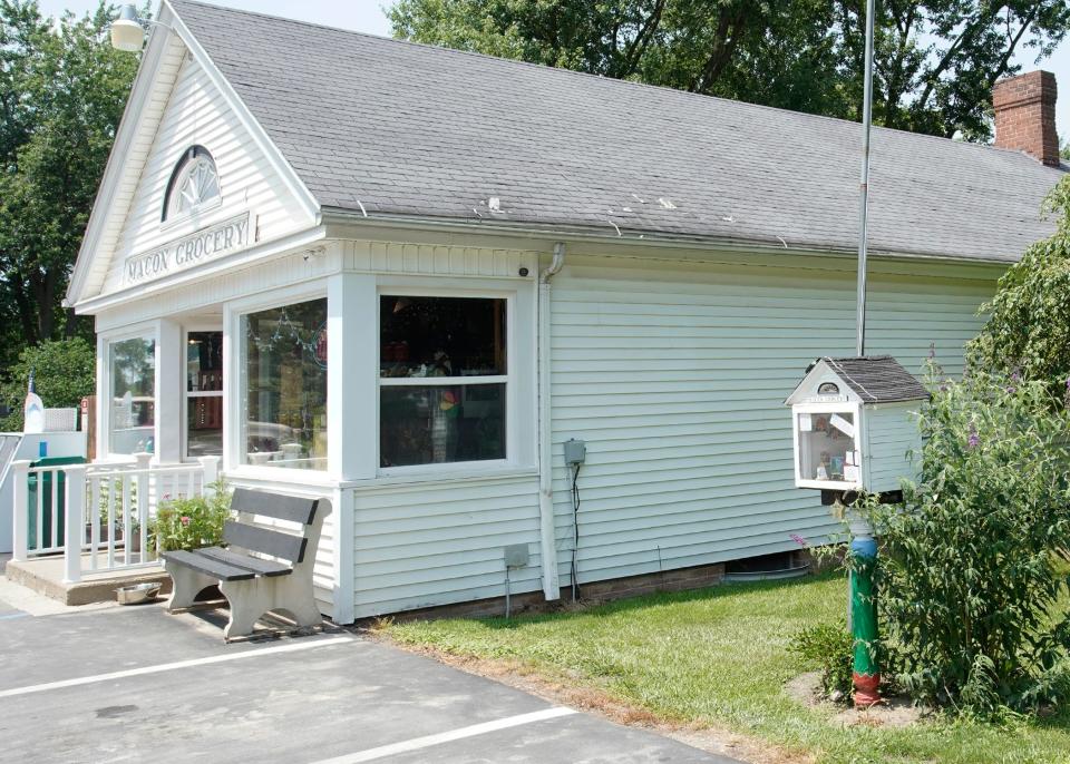 The Macon Tiny Art Gallery (MTAG), next to Macon Grocery (8160 Clinton-Macon Road), was started by artist and former Tecumseh Public Schools art teacher Bethanne Paepke in 2021.