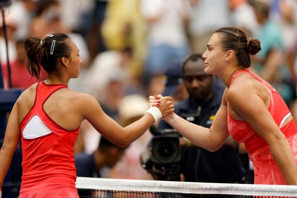 Sabalenka defeated Zheng in their only previous meeting at the US Open quarter-finals  (Getty Images)
