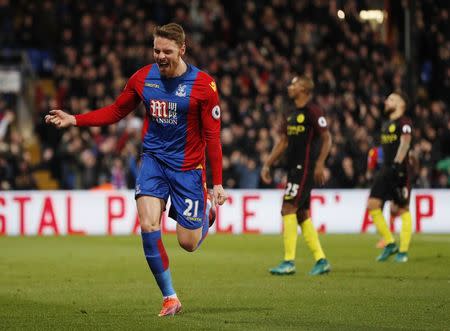 Britain Football Soccer - Crystal Palace v Manchester City - Premier League - Selhurst Park - 19/11/16 Crystal Palace's Connor Wickham celebrates scoring their first goal Action Images via Reuters / John Sibley Livepic