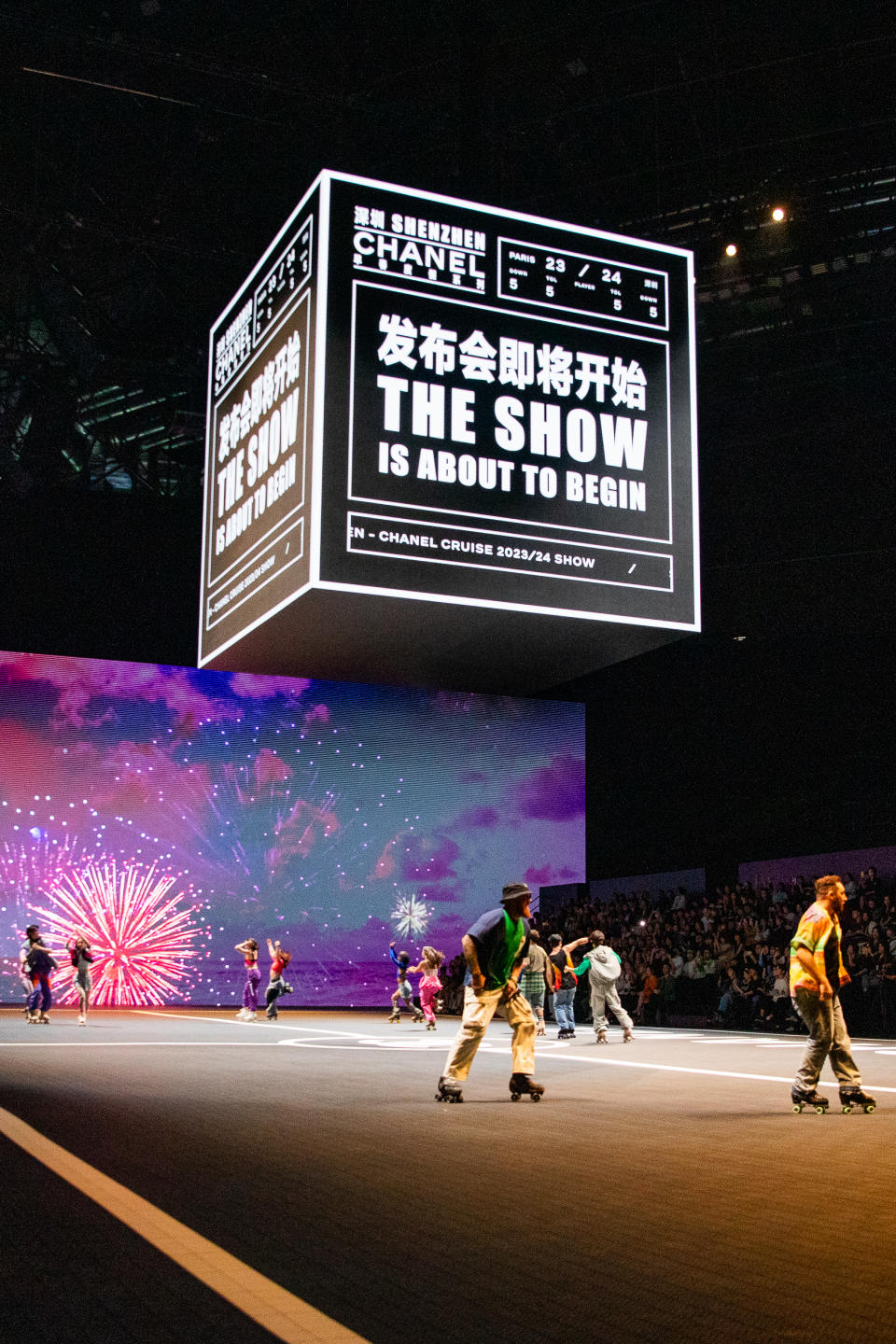 Chanel’s reprised show at Shenzhen’s “Spring Cocoon” Stadium.