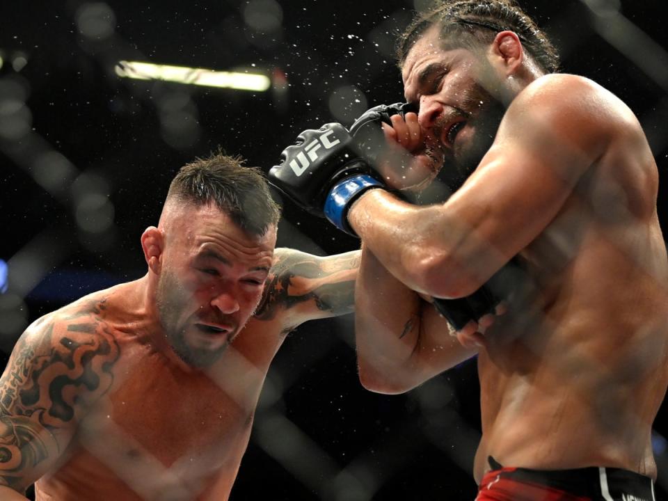 Jorge Masvidal (right) suffered a decision loss to Colby Covington last time out (Getty Images)