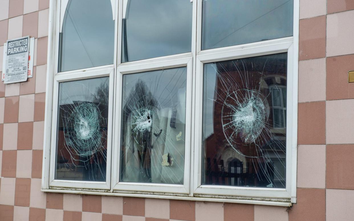 Albert Road Mosque and Muslim Community Centre was one of four mosques targeted on Thursday  - SWNS