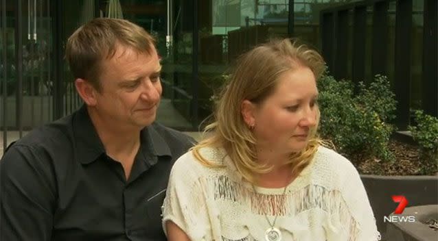 Emotional mum and dad, Neil and Jodie Allen, said the didn't even recognise their daughter after her surgery. Photo: 7 News