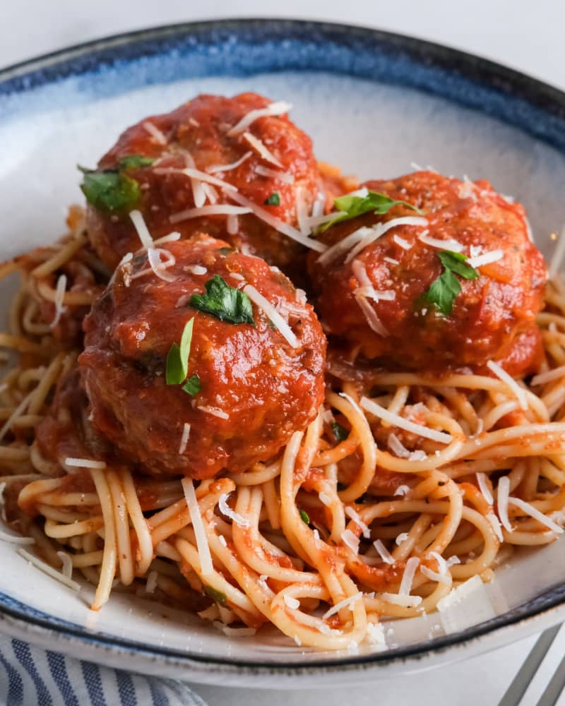 Taylor Swift Meatballs over spaghetti