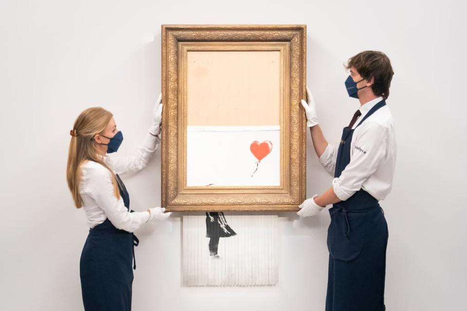 Banksy’s Love Is In The Bin (Dominic Lipinski/PA) (PA Wire)