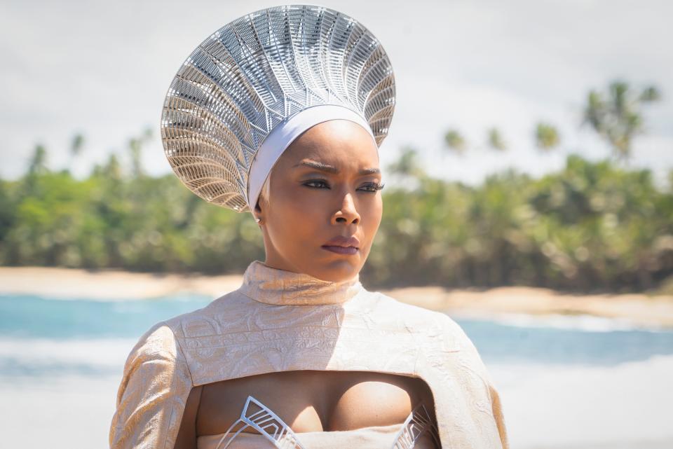 After the death of her son T'Challa, Ramonda (Angela Bassett) takes over as queen of Wakanda in "Black Panther: Wakanda Forever."