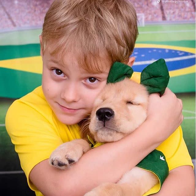 El hijo de Neymar se roba el show; mira como apoya a Brasil en Rusia 2018