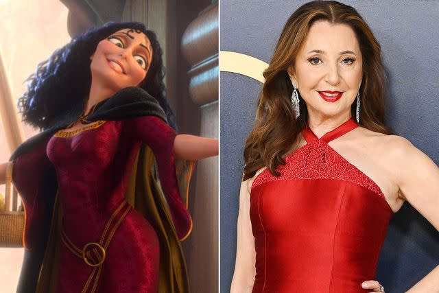 <p>Moviestore/Shutterstock; Gilbert Flores/Variety via Getty </p> Donna Murphy as Mother Gothel in Tangled