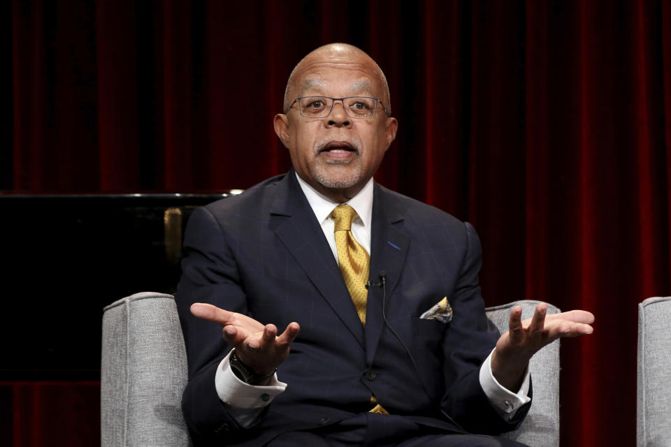 FILE - In this Feb. 2, 2019, file photo, Executive Producer Dr. Henry Louis Gates Jr. participates in the "Reconstruction: America After Civil War" panel during the PBS presentation at the Television Critics Association Winter Press Tour in Pasadena, Calif. Historian Gates says he hopes to enlighten Americans about the Reconstruction in a four-hour PBS documentary. On April 9, PBS will premiere the first half of his four-hour documentary on America after the Civil War. (Photo by Willy Sanjuan/Invision/AP, File)