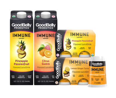 GoodBelly&#39;s New Immune Support Quarts and Shots are clinically shown to support the body&#39;s immune system. They&#39;ll make their debut at Expo West 2022 and will be available in stores nationwide in April 2022.