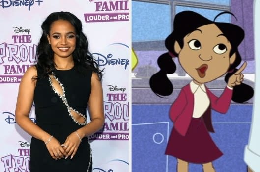 Kyla Pratt at the "The Proud Family: Louder and Prouder" premiere on the left; Penny Proud on the left