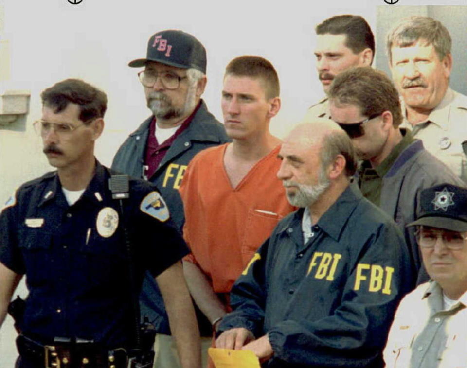 Oklahoma City bomber Timothy McVeigh was executed on June 11, 2001, at the federal penitentiary in Terre Haute, Indiana. (Photo: BOB DAEMMRICH/AFP/Getty Images)