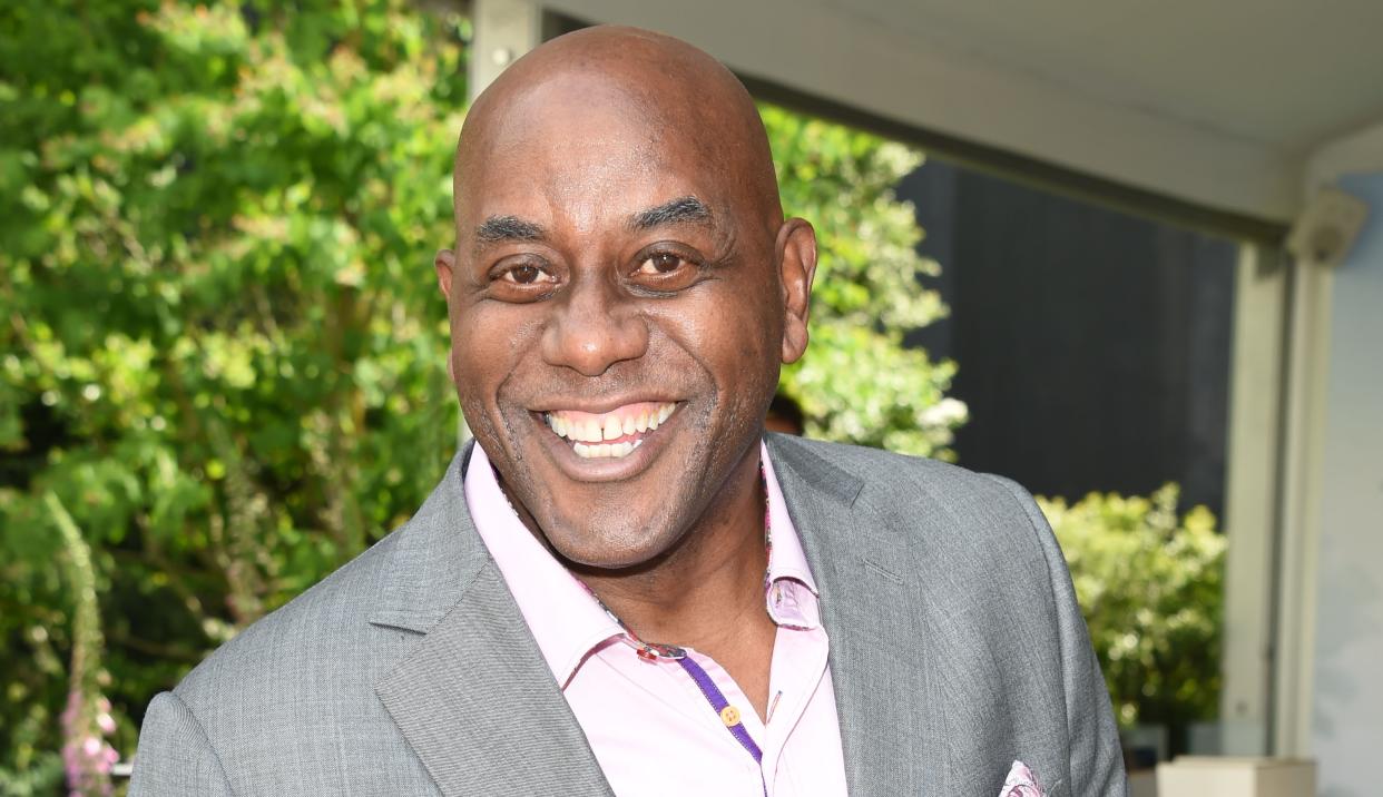 Ainsley Harriott's sister fell into water at the Chelsea Flower Show. (Getty Images)