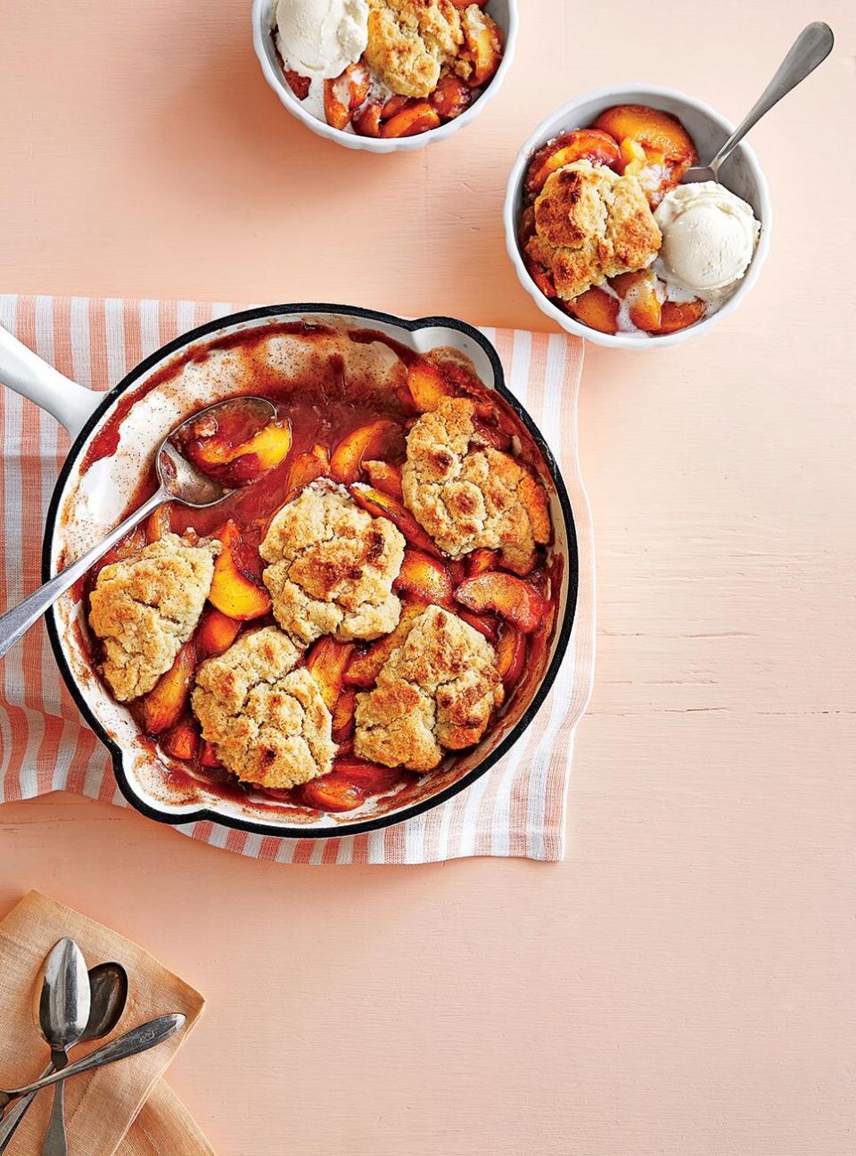 Grilled Peach Cobbler