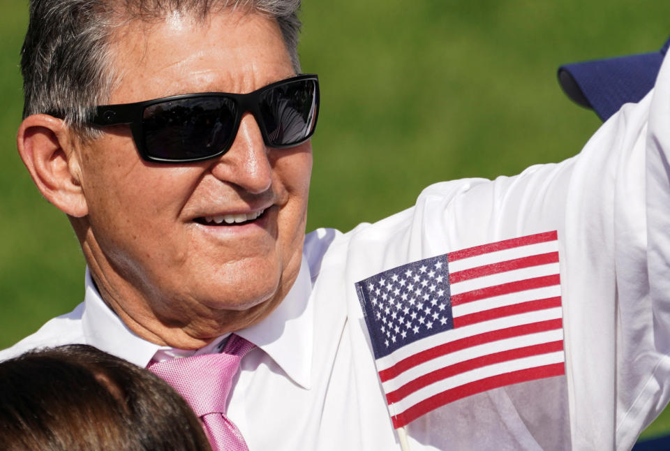 U.S. Senator Joe Manchin (D-WV) attends an event to celebrate the enactment of the 